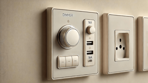 dimmer switch, charging socket, 16a switch